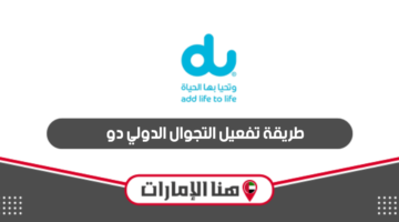 كيفية تفعيل التجوال الدولي دو du roaming